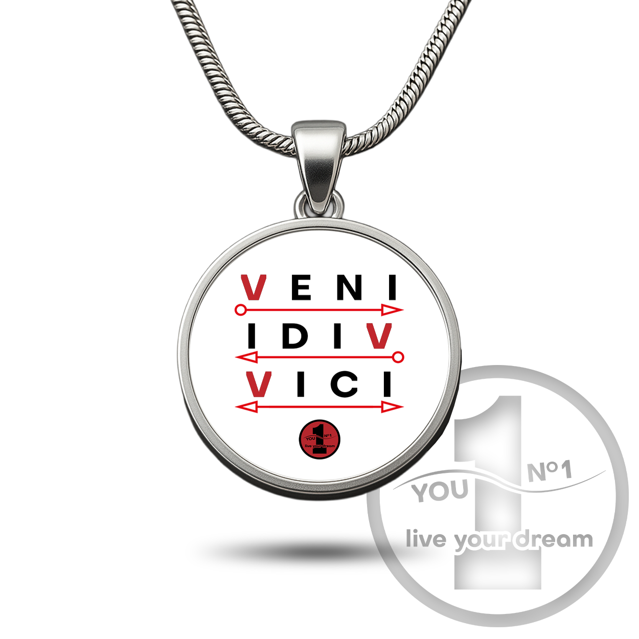 Halskette (Edelstahl, Anhänger mit Logo/Motiv) - Version 3