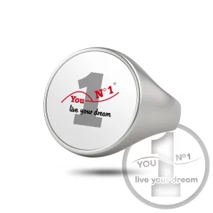 Siegelring (Edelstahl, graviert/mit Logo) - Version 1