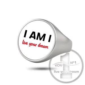 Siegelring (Edelstahl, graviert/mit Logo) - Version 2