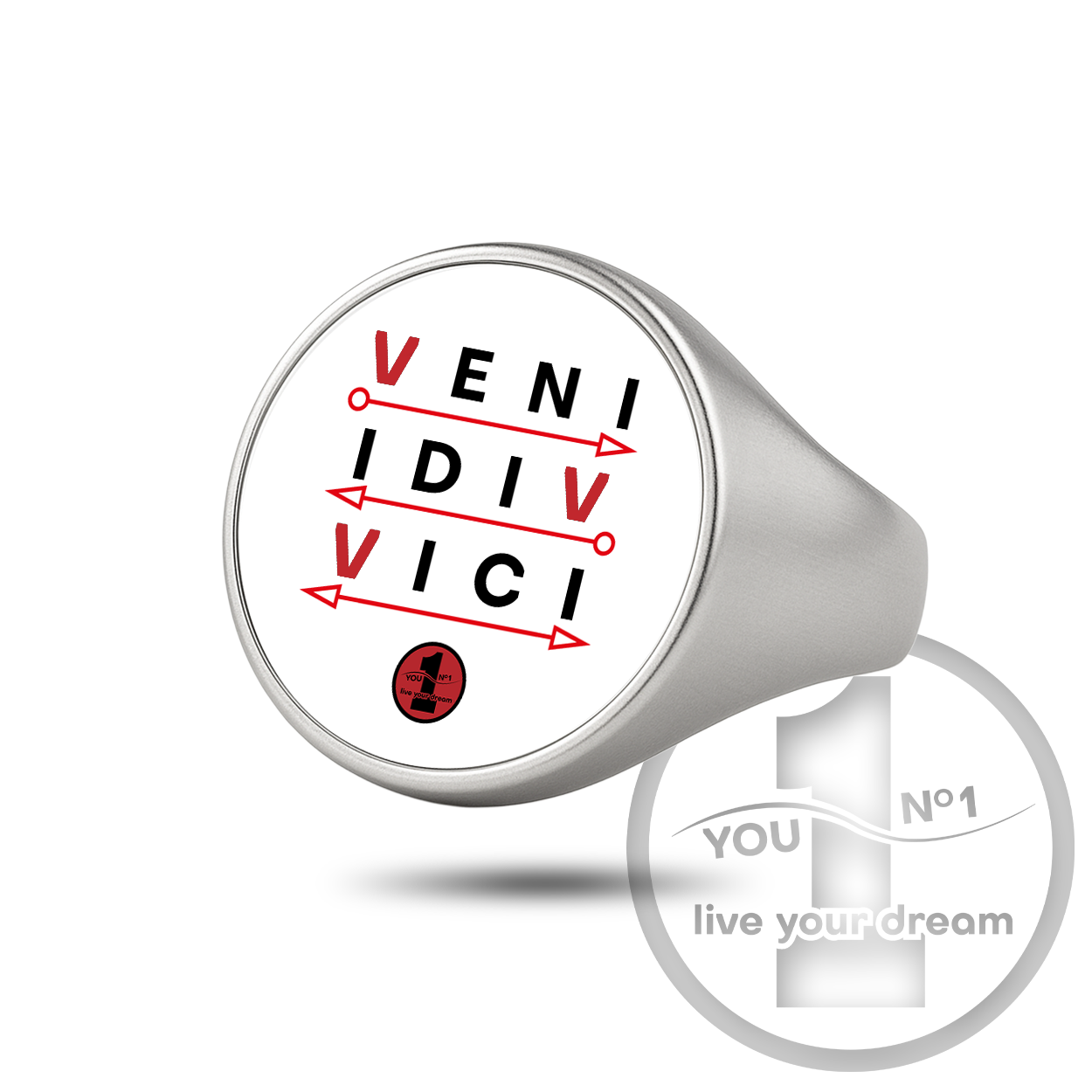 Siegelring (Edelstahl, graviert/mit Logo) - Version 3