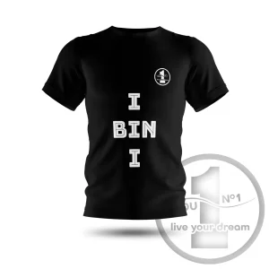 T-Shirt „I BIN I” schwarz
