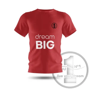 T-Shirt „Dream big” rot