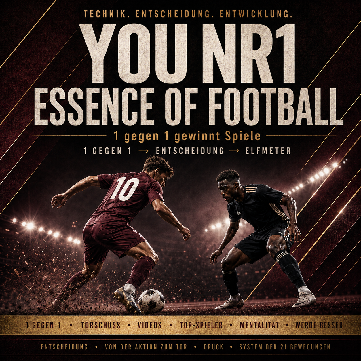 YouNr1 Essence of Football — Buchcover-Konzept